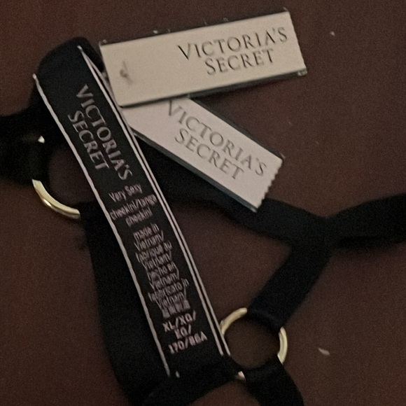 Victoria Secret Cheekini Tanga Black  Sz XL strappy panties. NWT - Picture 5 of 5